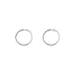 [10mm Silver 2 Pack]Open-Ended Plain Band Hoop Earrings Eh-1919.ebC