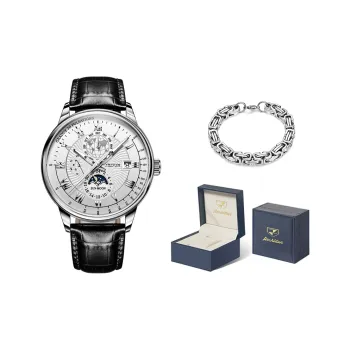 Jin Shi Dun Artisan Collection Mechanical Movement Watch Men's Watches White Dial