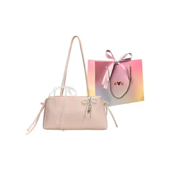 Yalu PU Baguette Shoulder Bag Regular Women's White/Black/Purple/Pink