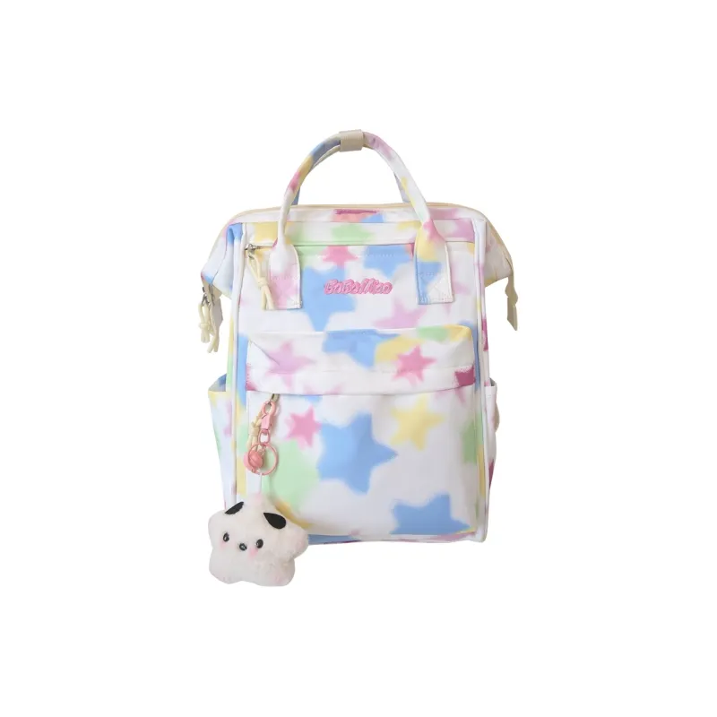 Debecca Nylon Backpack Regular Women's White/Pink/Yellow-0