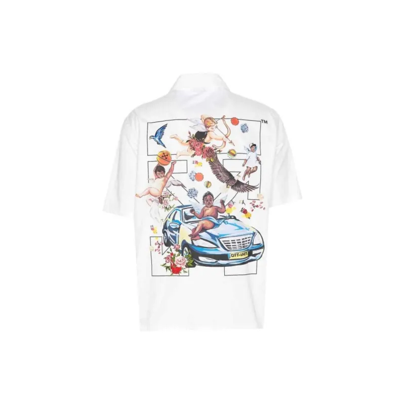 Off  Fresco Arrow Button Up Shirt-1