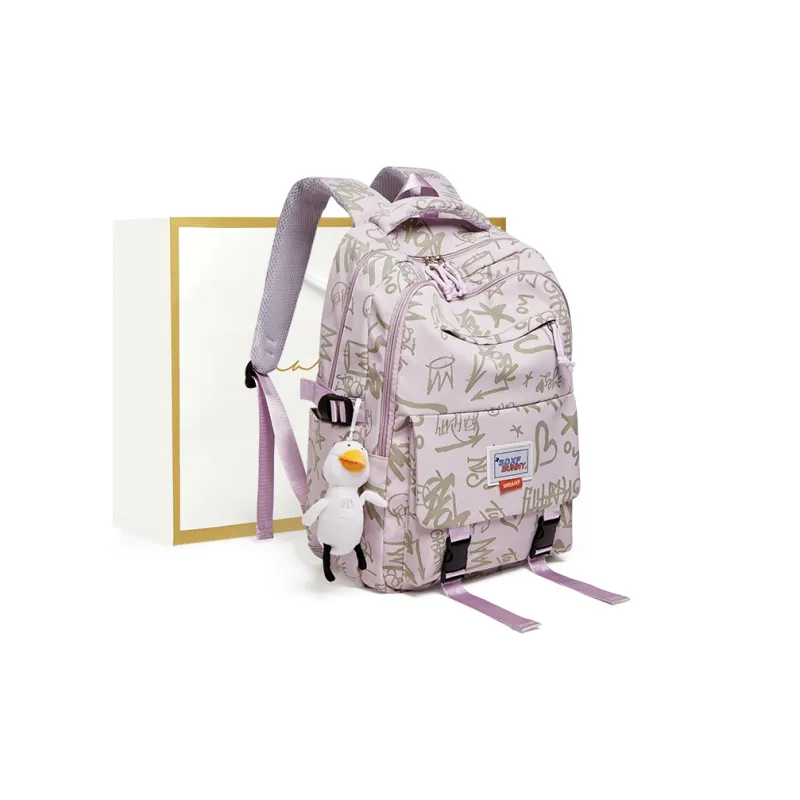 Narandu Fabric Backpack Large Size Women's Blue/Purple-4