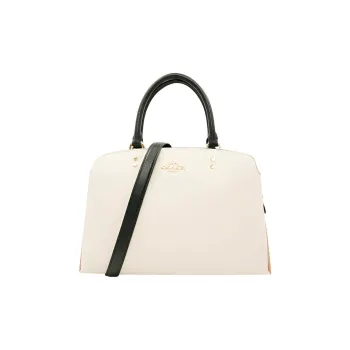 COACH Canvas Leather Shoulder Bags Handbags Large Size Women's Ecru Khaki Multicolor