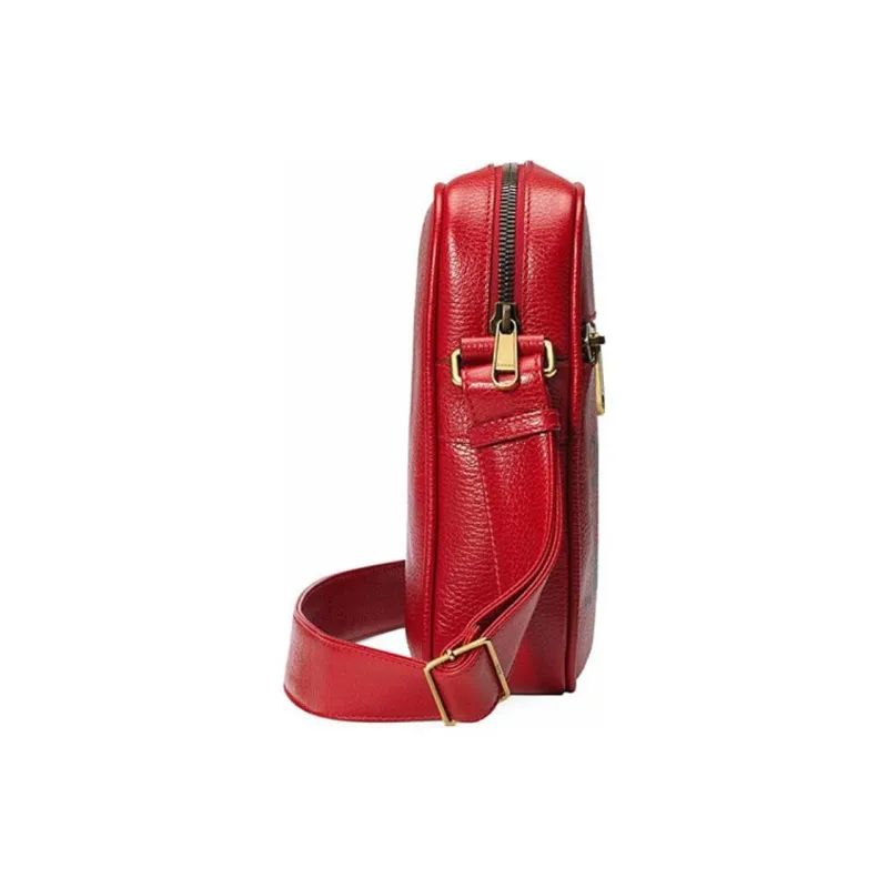 GUCCI Leather Camera Bag, Crossbody Bag, Shoulder Bag Trumpets Unisex Red-2