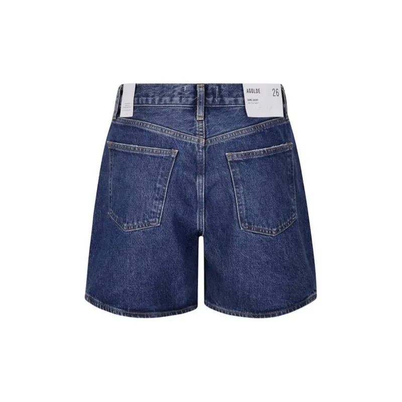 AGOLDE Dame High Rise Denim Shorts-1