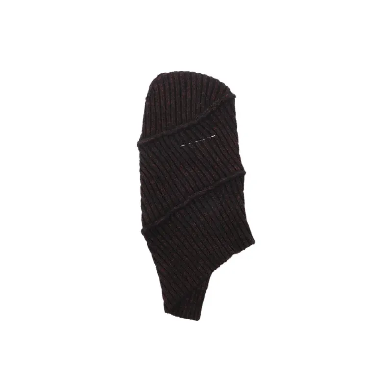 MM6 Maison Margiela Cotton, Polyamide, Acrylic, Alpaca, Elastane, Elastane Beanies Unisex Black-1