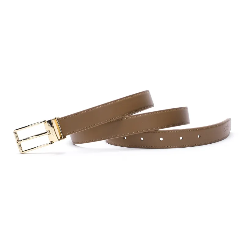 Satchi Cow Leather Leather Belts Women's Black/Earth Yellow Width: 2.4cm-9