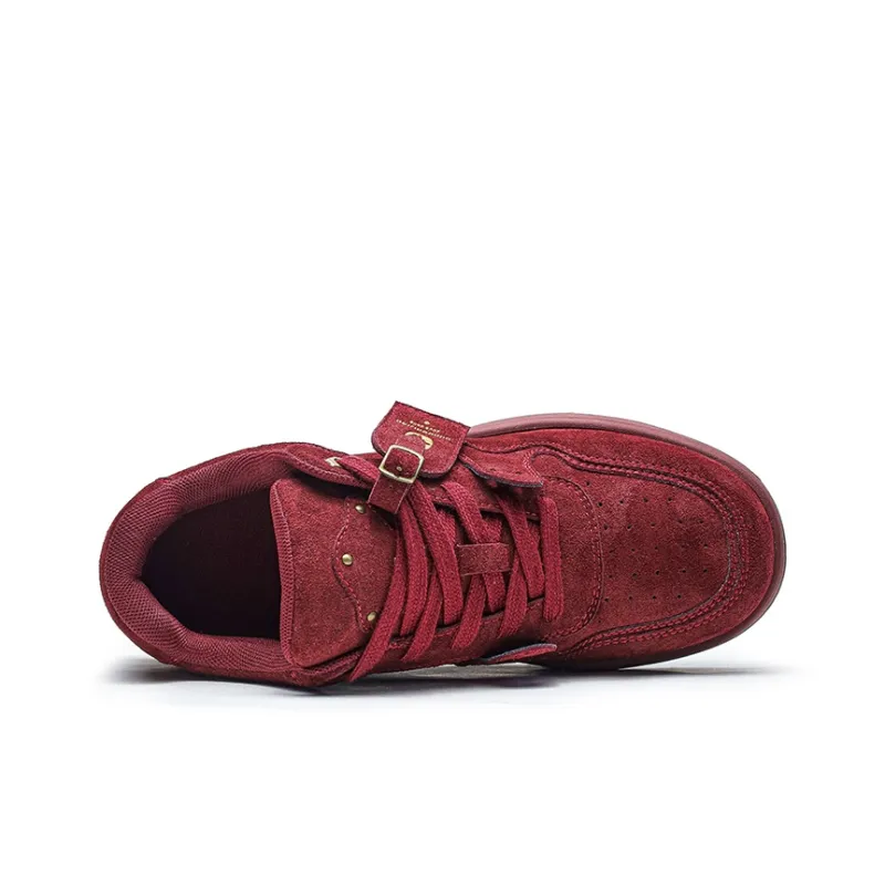 ESTEE GEEA Low Top Skateboard Shoes Unisex Burgundy-3