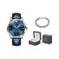 Blue Leather Rose Case Blue Dial