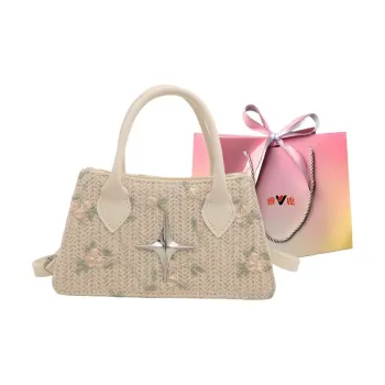 Yalu Straw Shoulder Bag, Crossbody Bag, Handbag Regular Women's Multicolor