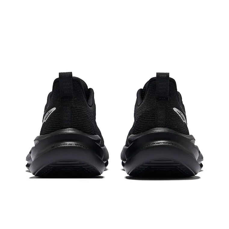 Erke Cushioning Breathable Lightweight Low-Top Training Running Shoes Men's Jet Black-3