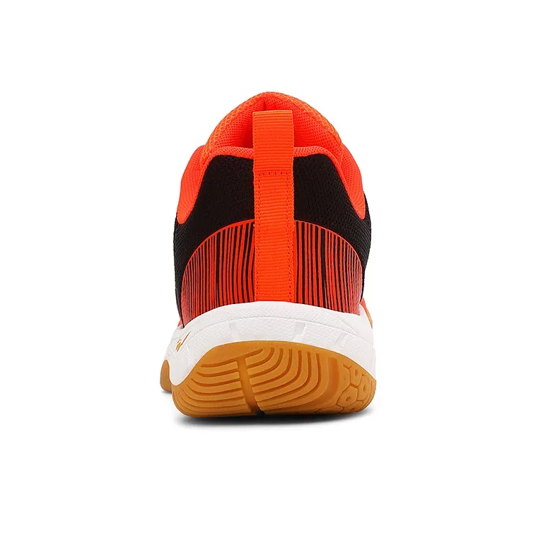 Binary Shock Absorbers With Slip Resistant And Abrasion Resistant Properties Low Top Badminton Shoes Unisex Orange-4