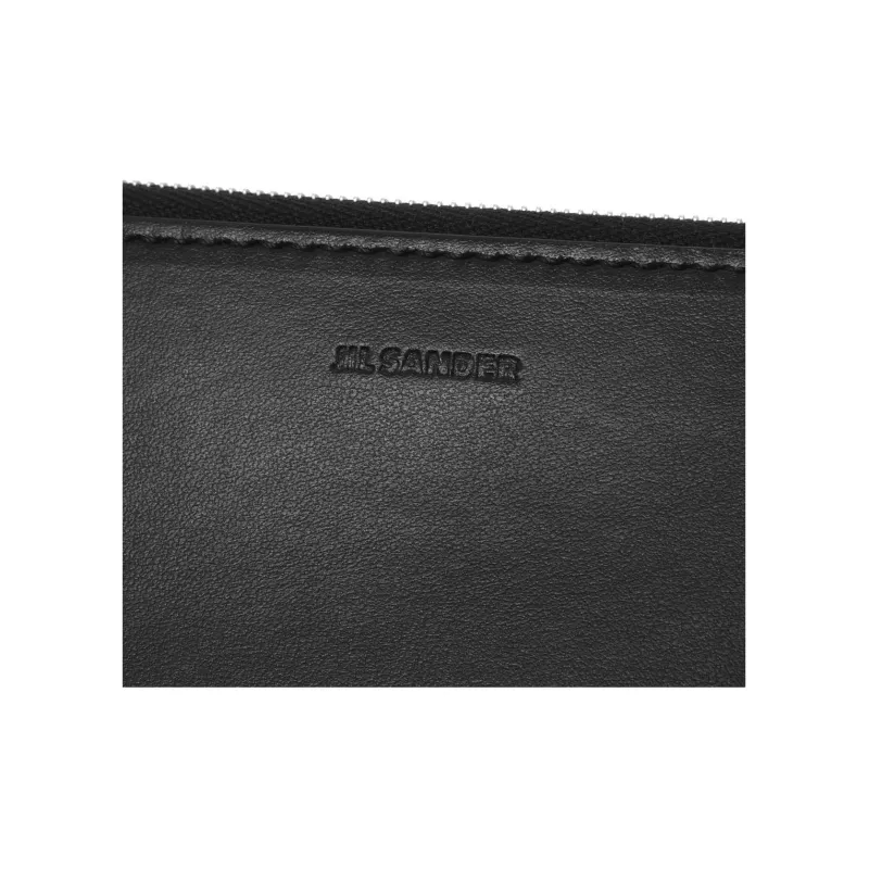 JIL SANDER Calfskin Card Holder Men's Black-5
