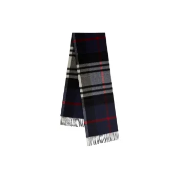 Mulberry Merino Wool Knit Scarves Women's Dark Blue