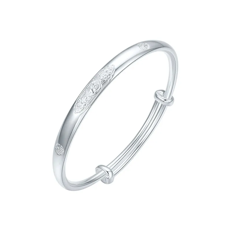 LIU GUI FU JEWELRY 999 Fine Silver Bangles Women's-1