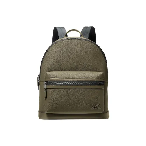 MICHAEL KORS Leather Backpack Men's Olive Green