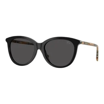 Burberry Acetate Irregular Shape Sunglasses Women's Black