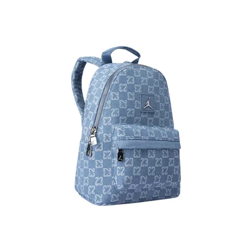 Jordan Cotton Backpack Casual Bag Small Size Unisex Light Denim Blue
