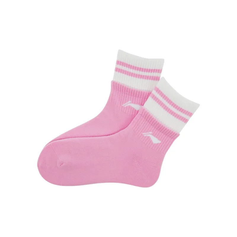 LiNing Mid Calf Socks Unisex 1 Pack Light Blue Purple-3