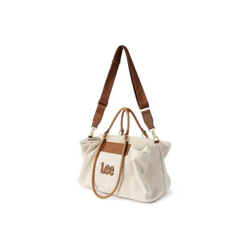 Lee Bamboo Denim, One Shoulder Crossbody Fabric Handbag Large Size Unisex Coix Seed