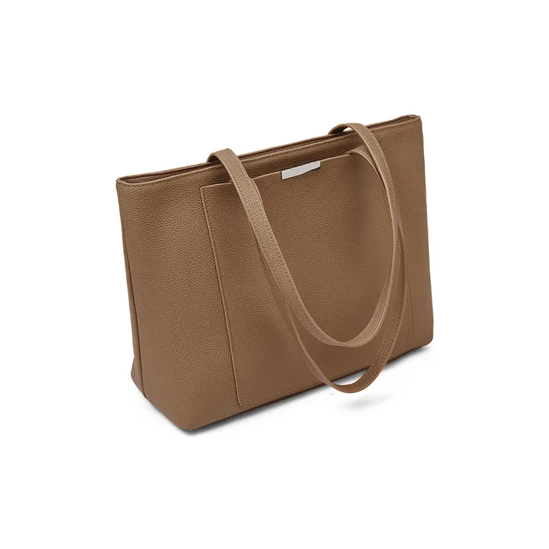 Old Man's Head Synthetic Leather Tote Bag Shoulder Bag Regular Women's Black/elephant Grey/brown-10