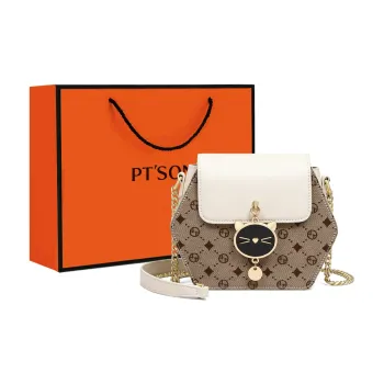 PT'SON Synthetic Leather, Textile Mosaic Underarm Crossbody Bag, Shoulder Bag Women's Ecru