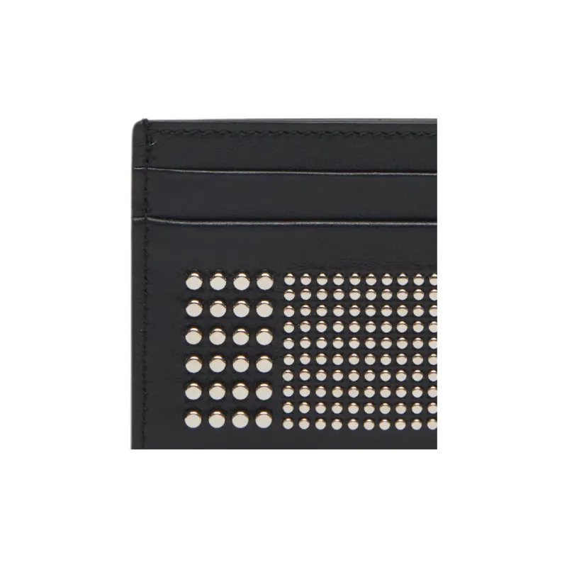 Alexander McQueen Cow Leather Card Holder Regular Men's Black-3