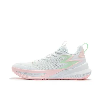 361° Anti Slip Wear Resistant Breathable Lightweight Low Top Basketball Shoes Men's Heart Pink