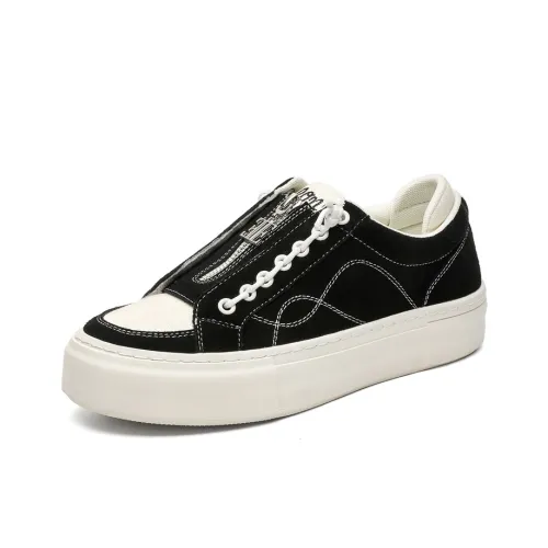 MODENGPAN Low Top Canvas Shoes Men's Black