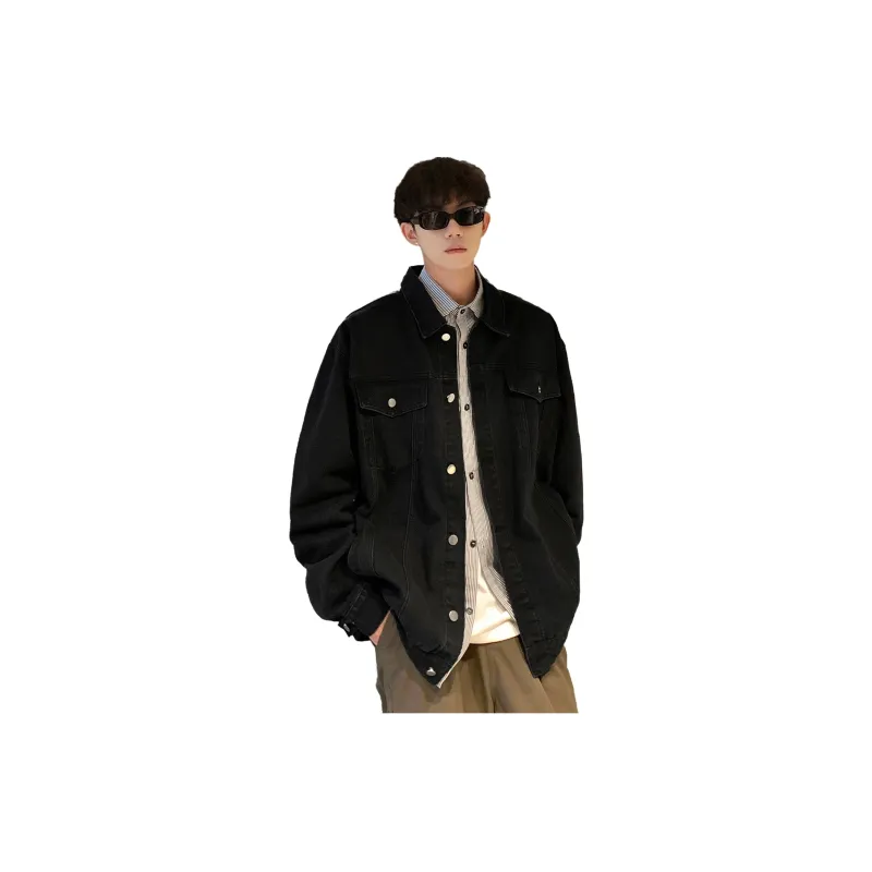 F3ML Denim Jacket Unisex Vintage Black-0