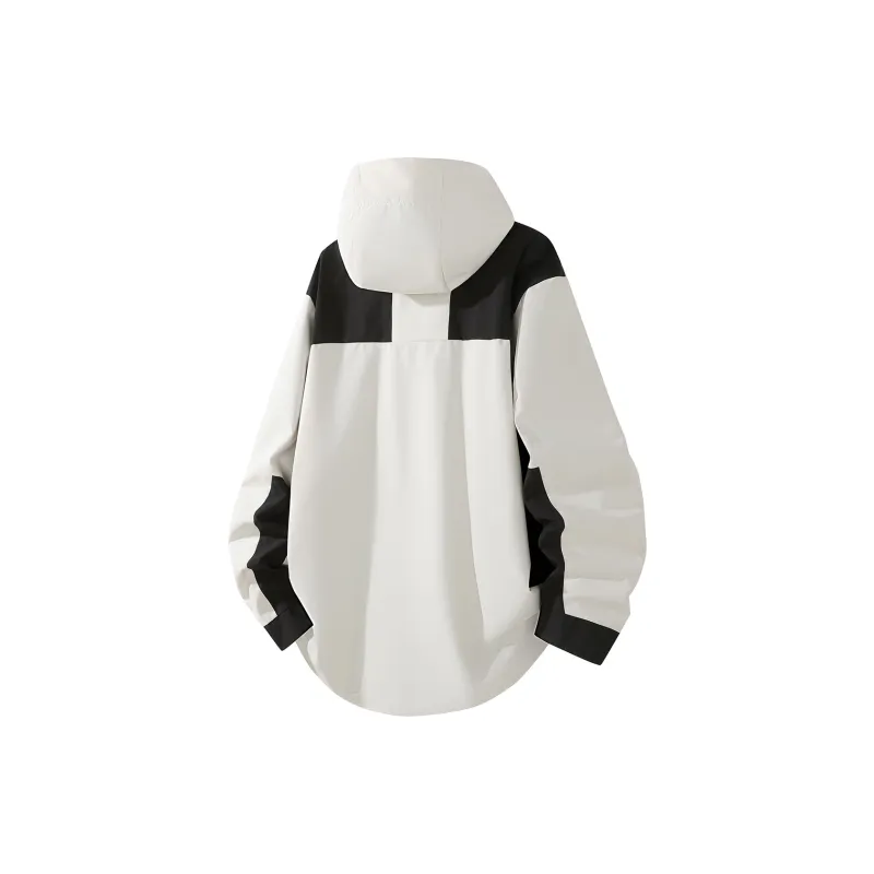Kepu Keep Warm From The Wind Windbreaker Jacket Unisex Ivory White-1
