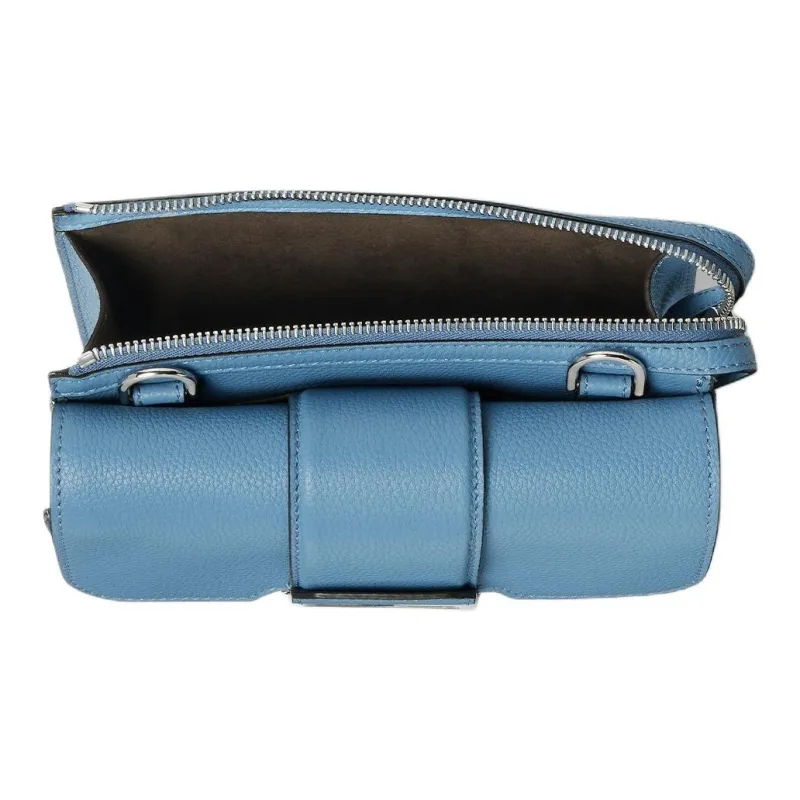FENDI Grained Leather Baguette Bag Crossbody Bag Shoulder Bag Men's Sky Blue-4