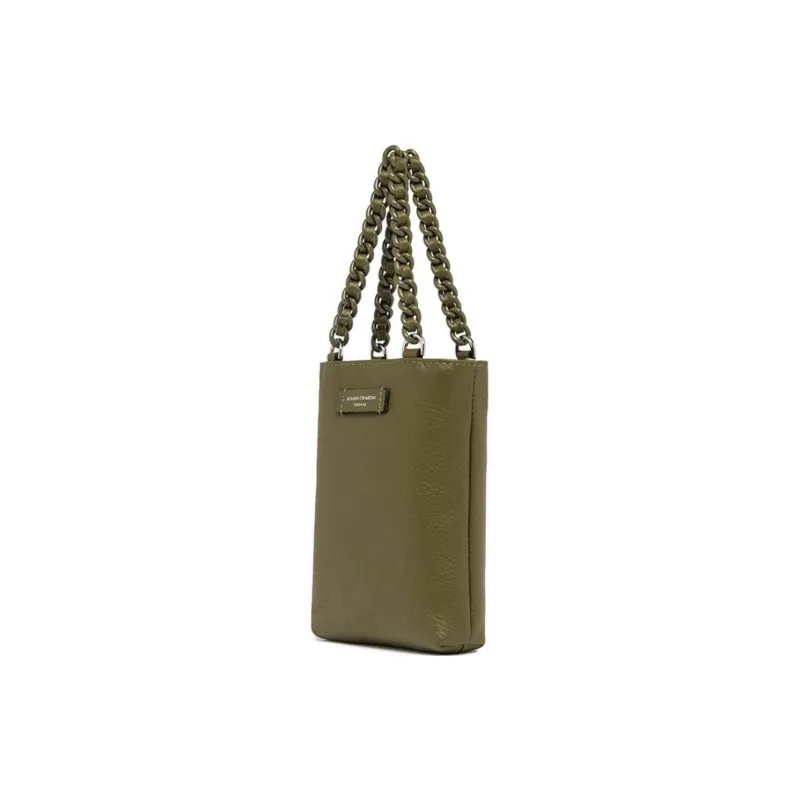 GIANNI CHIARINI Genuine Leather Shoulder Bag, Crossbody Bag, Handbag Mini Women's Green-1