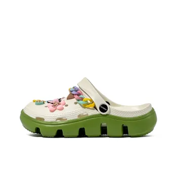 OUBT KISS Sweet Style, Chain Accessories Clogs Women's White Green