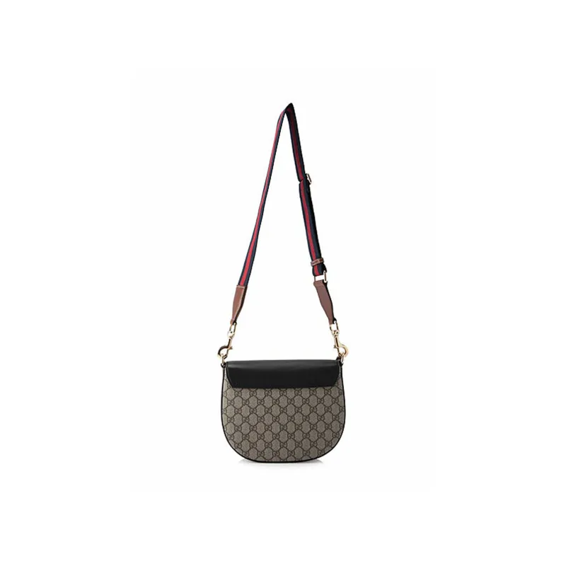 GUCCI Padlock Canvas With Leather Saddle Bag, Crossbody Bag, Shoulder Bag Medium Size Women's-4