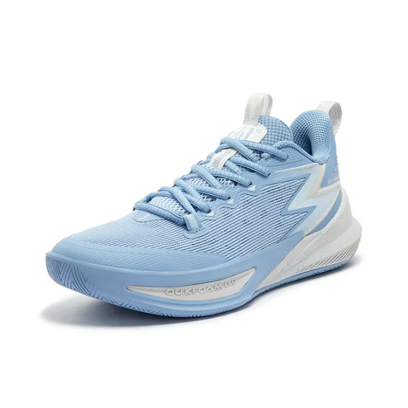 361° Anti-Slip Wear-Resistant Breathable Lightweight Low-Top Basketball Shoes Men's Sky Blue-1