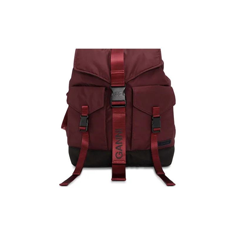 GANNI Buckled Tech Backpack-4
