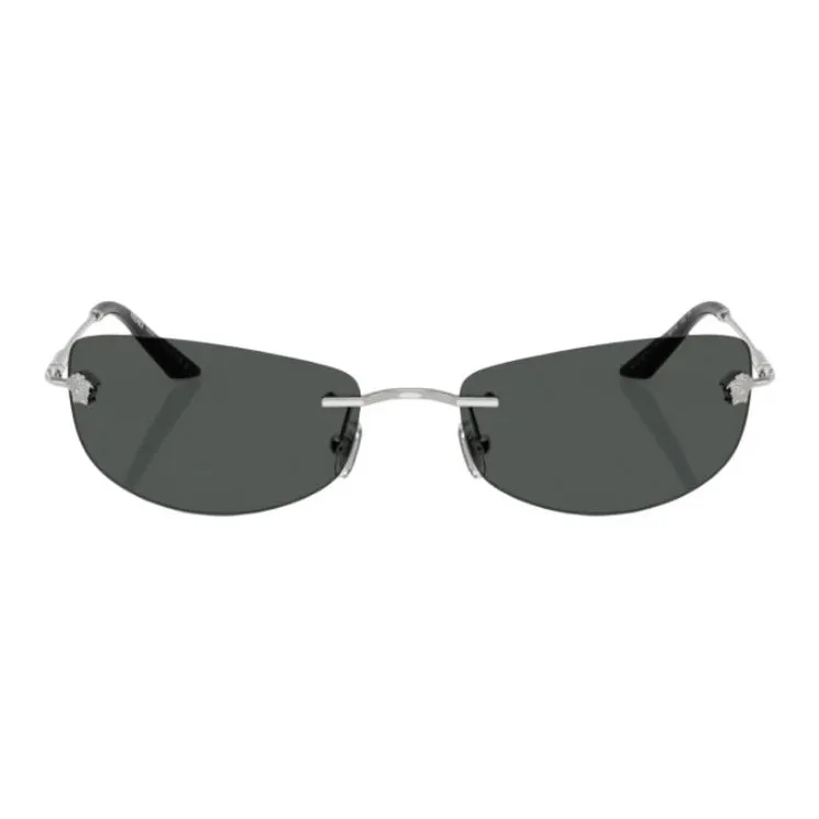 VERSACE Rectangle Frame Sunglasses-3