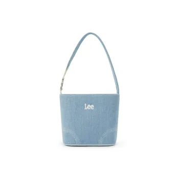 Lee Fabric+Artificial Leather Baby Blue Shoulder Bag, Bucket Bag, Shoulder Bag Regular Women's Vintage Light Cow