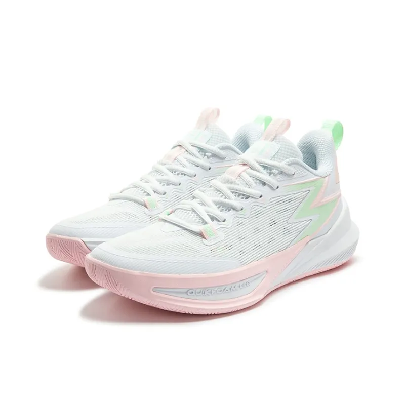 361° Anti-Slip Wear-Resistant Breathable Lightweight Low-Top Basketball Shoes Men's Heart Pink-2