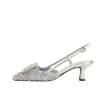 Roberto Festa Slim Heel High Heels Women's Silver
