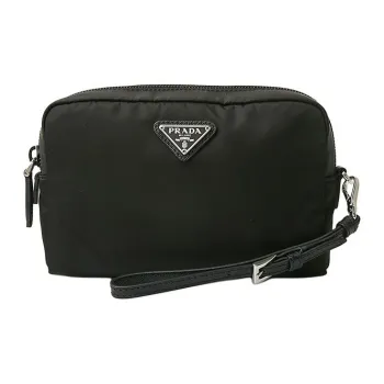 PRADA Re Edition Nylon Fabric Wrist Bag Storage Bag Clutch Unisex Black
