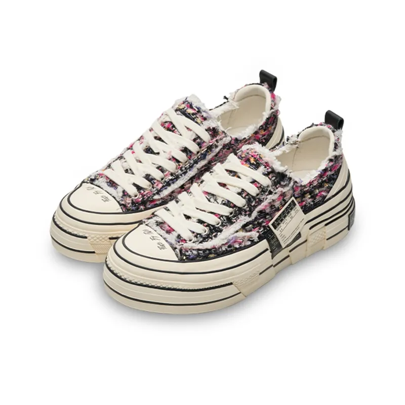 VESSEL Double Side Label Low Top Height Increasing Coverage Low Top Unisex Black Red-1