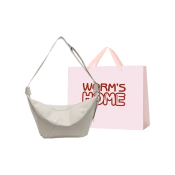 Worm's Home Pu Shoulder Bag Crossbody Bag Women's Ecru/Black/Khaki/Pink