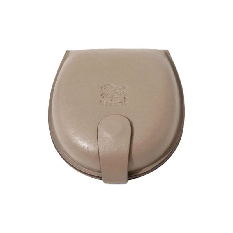 Il Bisonte Leather Coin Purse Unisex Caramel Gray-0