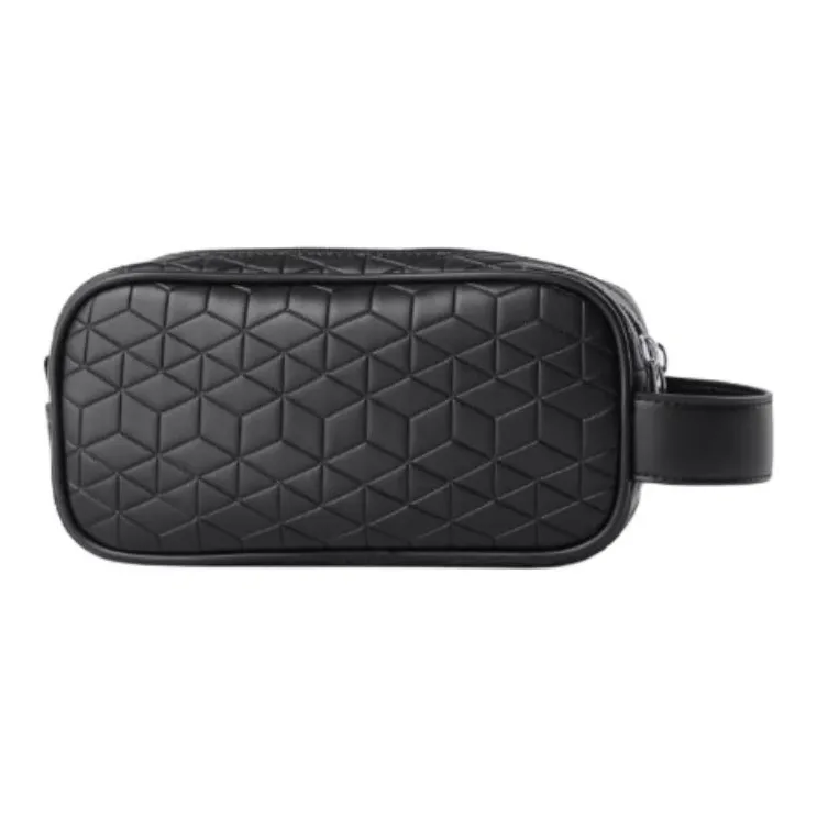 ZARA Polyurethane Toiletry Bag Men's Black-3
