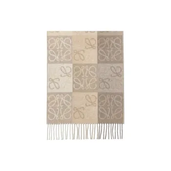 LOEWE Wool, Cashmere Knit Scarves Women's Beige