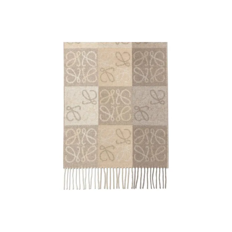LOEWE Wool, Cashmere Knit Scarves Women's Beige-0