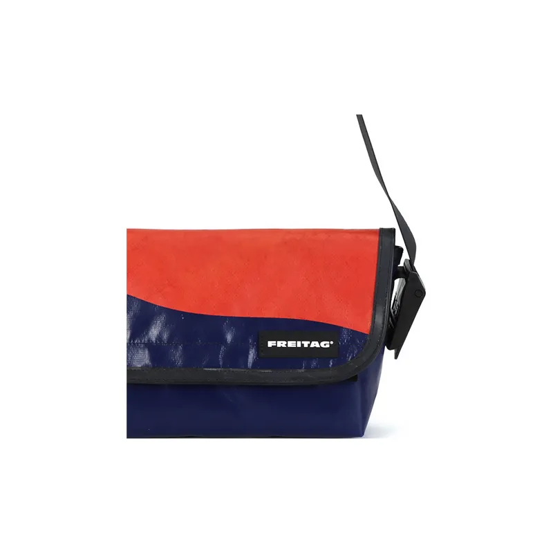 FREITAG PVC Messenger Bag Shoulder Bag Crossbody Bag Medium Size Unisex Red & Dark Blue-4
