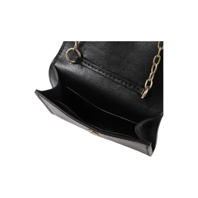 Il Bisonte Leather Card Holder Women's Black-5